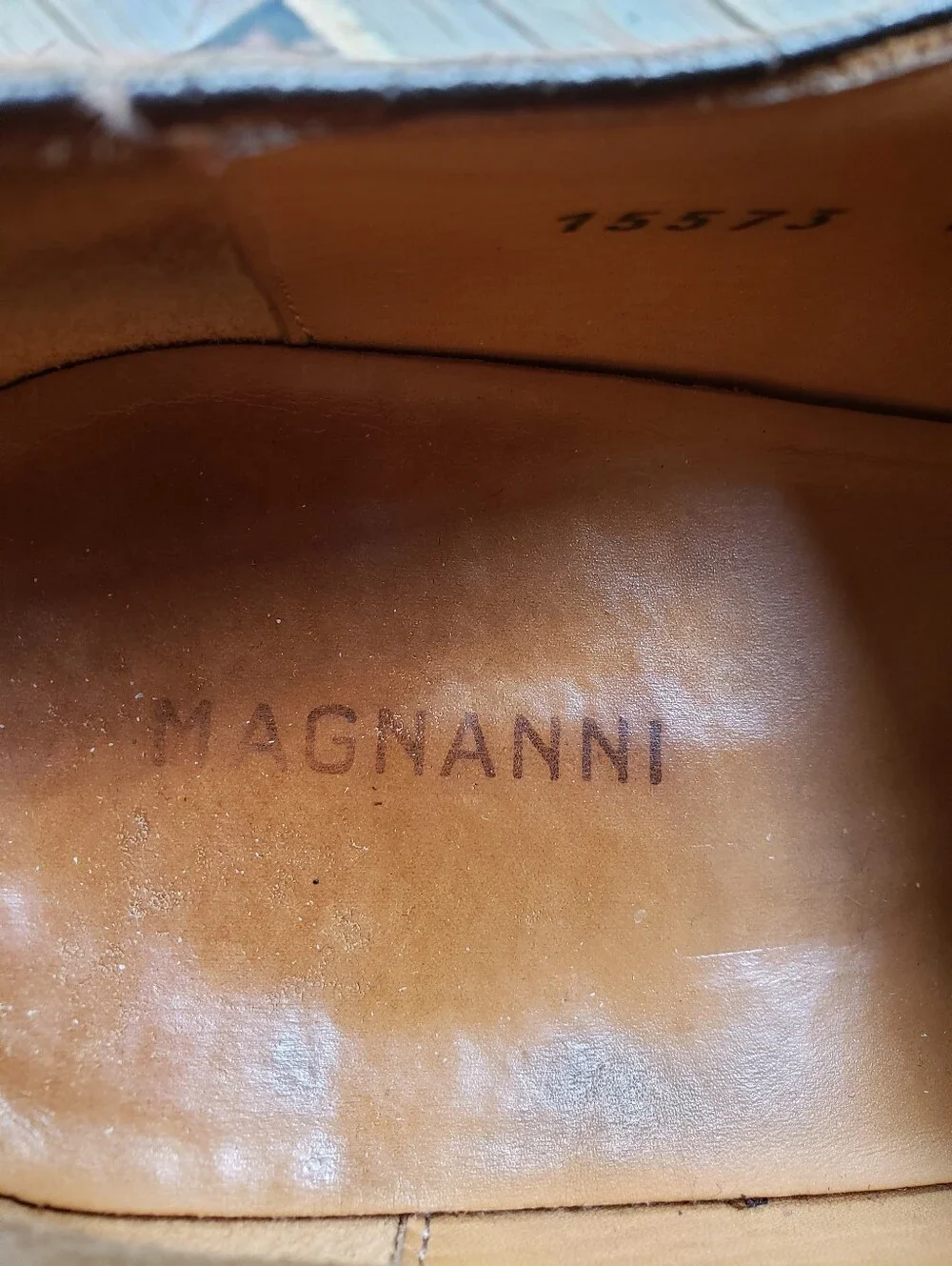 Magnanni Cognac Cap Toe Single Monk Strap Oxfords 8 1/2